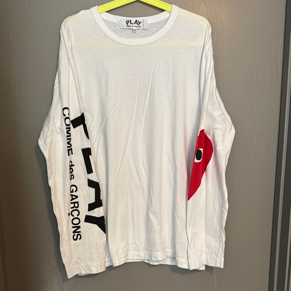 Comme des Garcons Play White Long Sleeve Shirt
